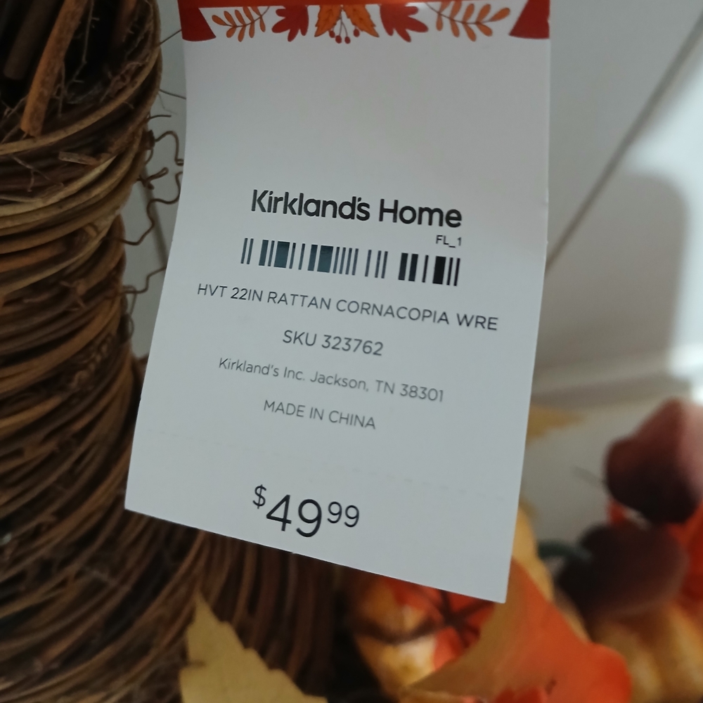 Autumn Harvest Wreath with Orange Accents From Kirkland's - Picture 2 of 2